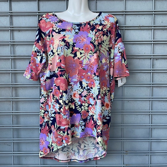 LLR 🌺 Hibiscus & Floral Printed Irma Tunic Top - Picture 3 of 11